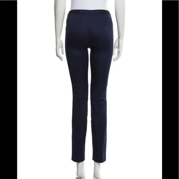 Helmut Lang Navy Skinny Leg Pull On Elastic Waist Low Rise Pants Size 0 NWOT - Picture 3 of 5